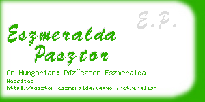 eszmeralda pasztor business card